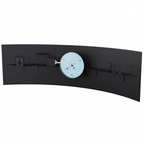 Czarny kinkiet półokrągły 137623621511 LED 12W do przedpokoju