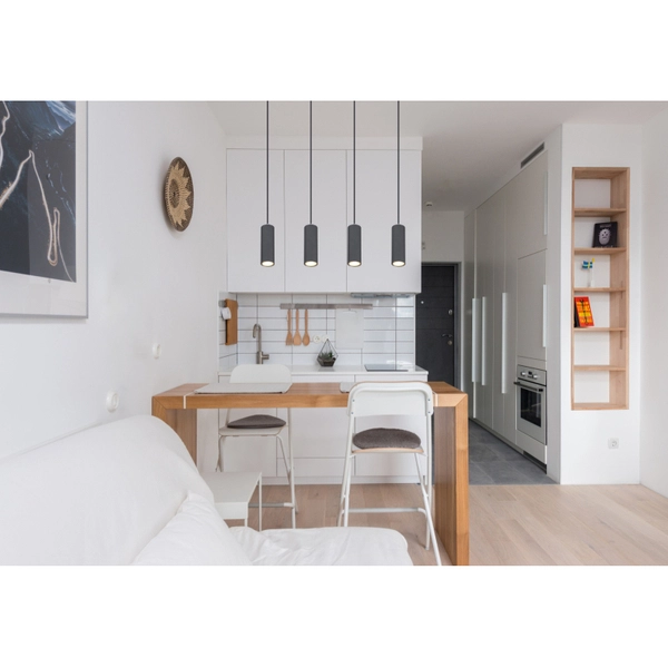 Wisząca lampa Robby 57911-4HG drewniana belka grafit