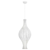 Lampa wisząca do sypialni NERELDO LE45309 jedwabna biała