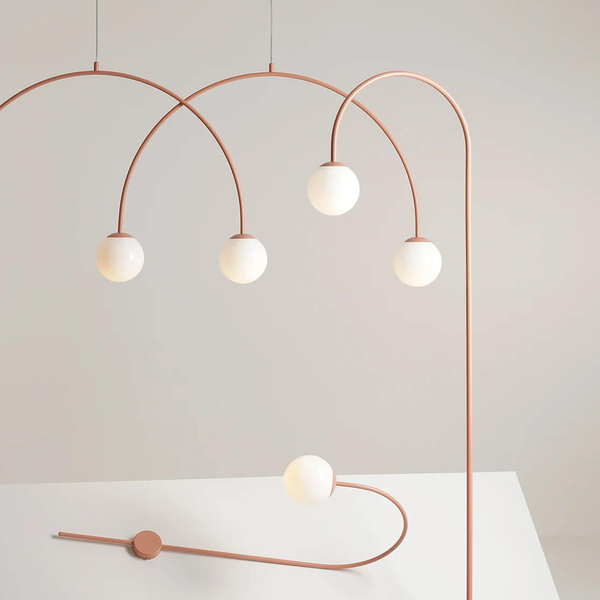 Wielopunktowa lampa wisząca Una 1116L11_L kule molekuły szkło koralowa