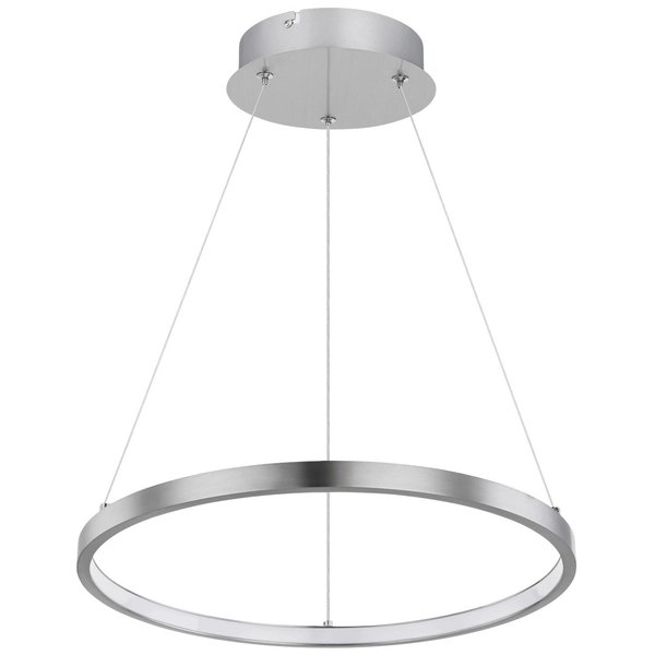 LAMPA wisząca RALPH 67192-19 Globo metalowa OPRAWA okrągła LED 19W 3000K zwis nikiel