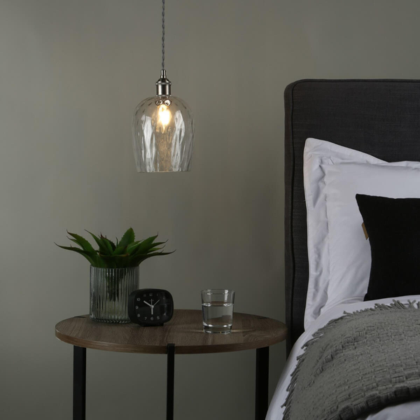 Lampa wisząca do salonu Hadano HAD0161-03 Dar Lighting przezroczysta chrom