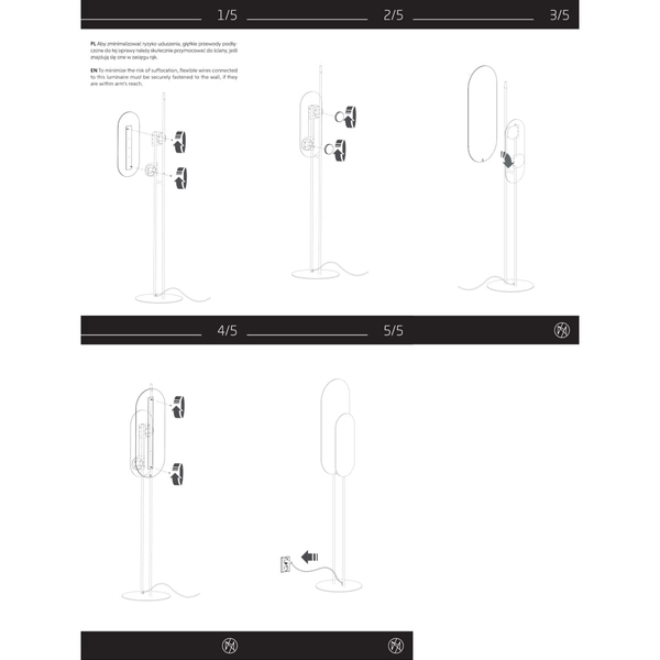 Podłogowa lampa modernistyczna Wheel Lux 7646 Nowodvorski moon czarna złota