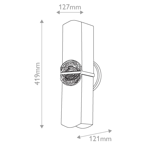 Kinkiet ścienny do łazienki Elan QN-ELAN-2WB-DG-OPAL tuba IP44 złoty