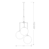 Potrójna lampa wisząca Artu Glass ART-ZWD-3 (Z) G350 kule białe