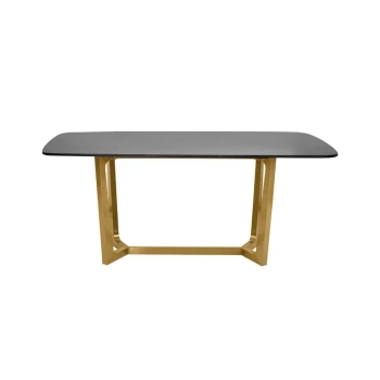 Ceramiczny stół ODEON czarny złoty KH1501100242 do jadalni szer. 180 cm