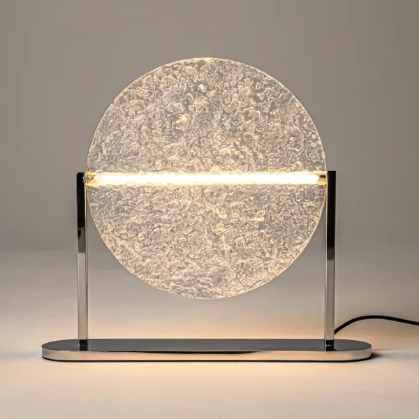 Okrągła lampa stołowa Mangata MOD387TL-L8CH3K LED 7W 3000K chrom