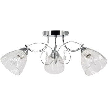 Szklana lampa przysufitowa 8962/3 8C crystals chrom