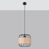 Wisząca lampa naturalna Fost SL.1252 druciana metalowa czarna