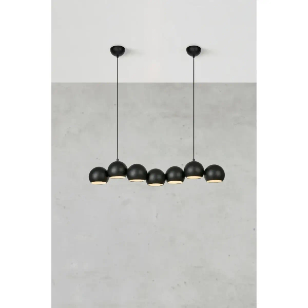 Wisząca lampa nad wyspę Cupolo 108860 metalowa kule molekuły czarna
