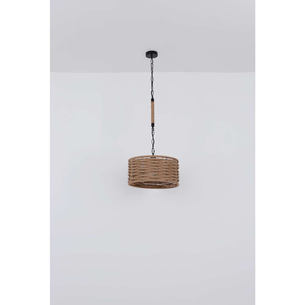 Okrągła LAMPA wisząca HALIA 15679H1 Globo marynistyczny do salonu beżowy