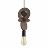 Zwisająca lampa nad stół Drops 11175 okręgi drewniana czarna