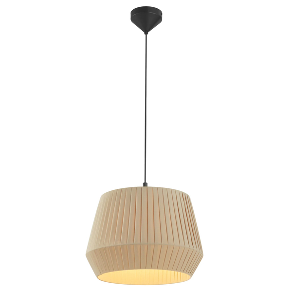 Plisowana lampa wisząca Dicte 2112353009 Nordlux bawełniana beżowa