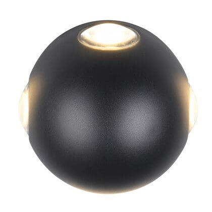 Kinkiet ogrodowy Avisio 246760432 Trio LED 2W 3000K IP54 kula czarna