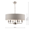 Okrągła lampa wisząca Sorrento LA3718274-Q Laura Ashley łańcuch nikiel szara