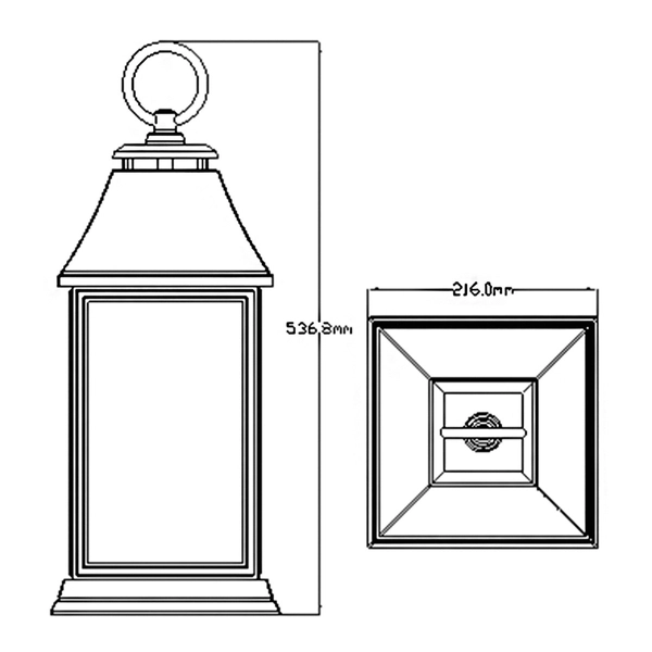 Lampion wiszący zewnętrzny FE-SHEPHERD-8L Feiss IP44 do ogrodu czarna