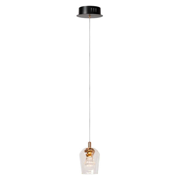 Wisząca lampa BERLIANE 00430/04/60 LED 4W 2700K szklana czarna złota