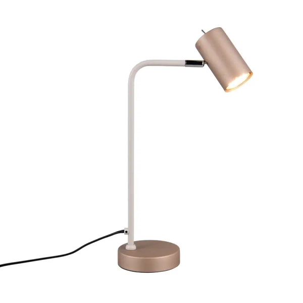 Stolikowa lampa z wtyczką MARLEY 512400165 różowa biała tuba 1xGU10