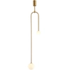 Zwisowa lampa łuk Loop ST-8928S gold Step balls do sypialni loft złoty