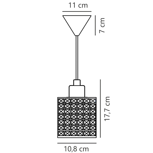 Szklana lampa wisząca Hollywood 46483000 tuba przezroczysty