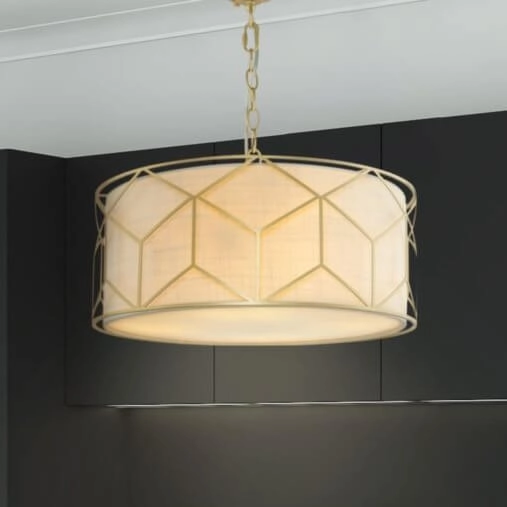 Lampa wisząca Messina H223PL-03G dekoracyjna druciana złota