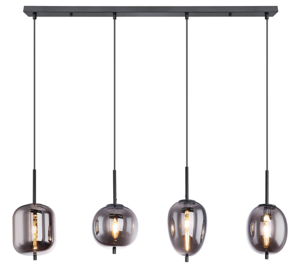 Lampa wisząca Blacky 15345-4H drewniana belka przydymiona