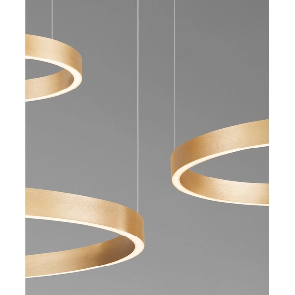 Potrójna lampa pierścieniowa BARI LE44315 LED 181W 3000K zwisająca złoty