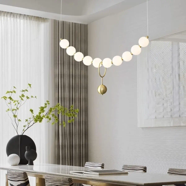 Żyrandol nad wyspę Pontti LWPON LED 30W 3000K kule białe złote