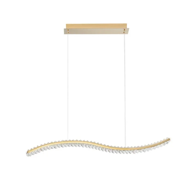 Złota lampa wisząca Bauta stylowy zwis LED 40W 3500K nad stół