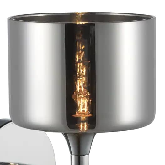 Modernistyczny kinkiet Copenhagen W01059CH Cosmolight metal szkło srebrny