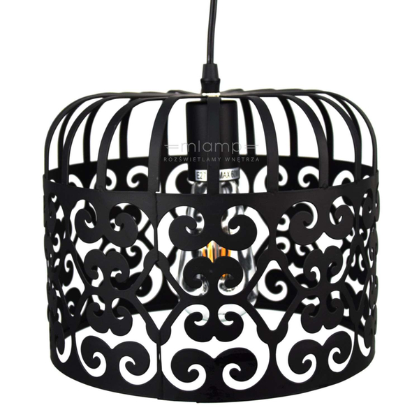 LAMPA wisząca ALESSANDRA 2156 Rabalux metalowa OPRAWA ażurowy zwis vintage czarny