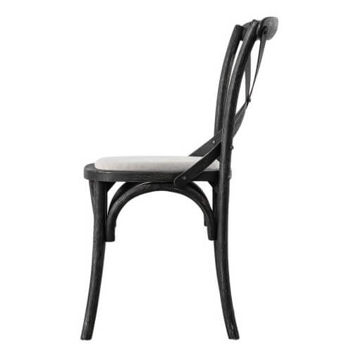 Salonowe krzesło 2 sztuki drewniane Cafe 5055999229845 czarne