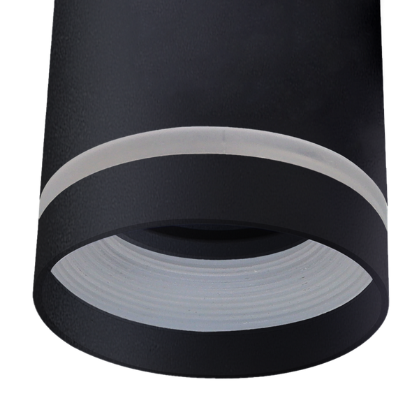 Sufitowa lampa okrągła Fabri czarny downlight tuba do przedpokoju