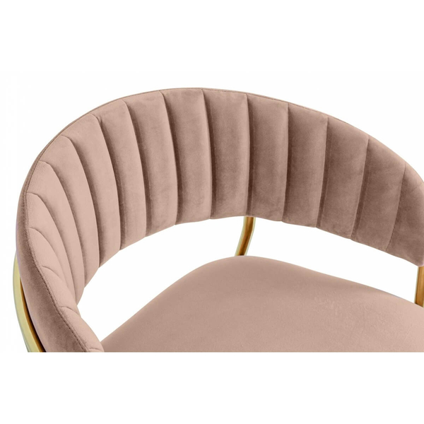 Barowe krzesło Margo KH1201100129.32 King Home pikowane khaki beżowe