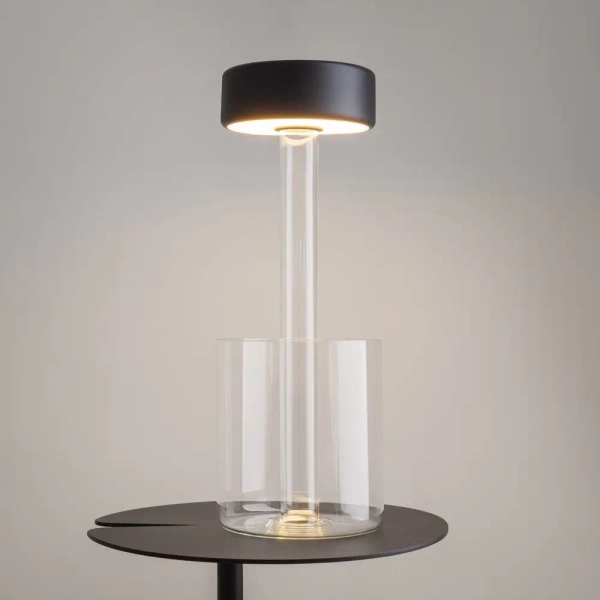 Szklana lampa nocna AI Colaboration MOD229TL-L3B3K1 LED 3W 2200-4000K czarna