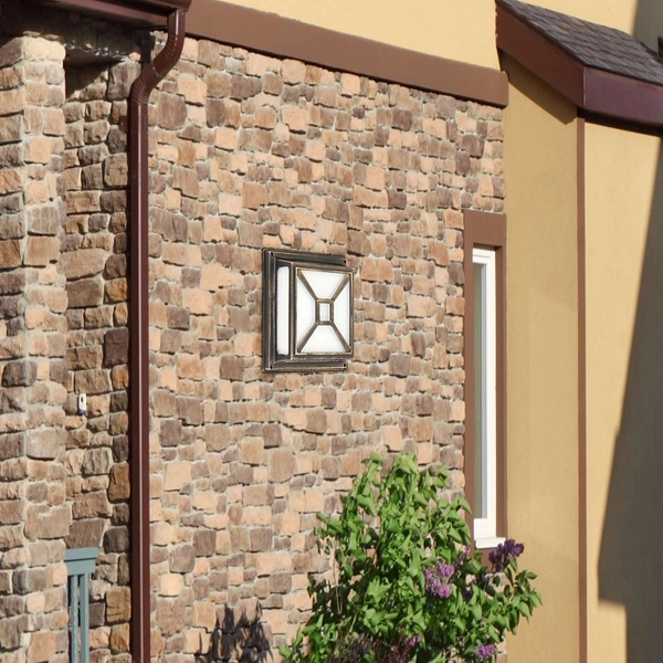 Zewnętrzna LAMPA ścienna DARIUS 8190 Rabalux elewacyjna OPRAWA kwadratowy kinkiet outdoor do ogrodu IP54 antyczne złoto