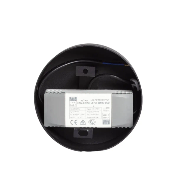 Lampa wisząca metalowa Rotonde ABR-LWO-RTO-10W-BZ LED 10W biała czarna