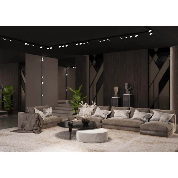 System modułowy z lampami Drop 1026 BROSline metalowy biały