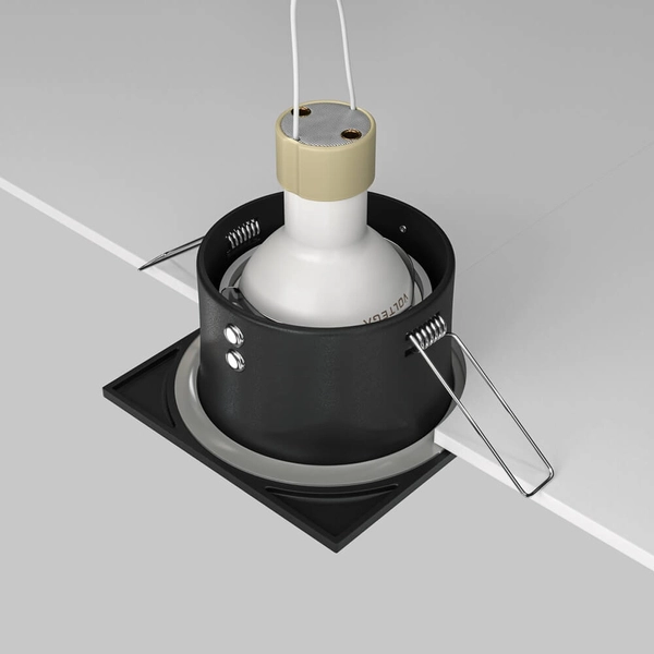 Lampa podtynkowa tarasowa Zoom DL033-2-01B Maytoni IP65 kwadratowa czarna