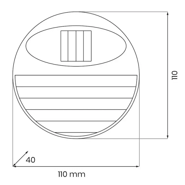 Elewacyjna lampa ścienna Wall EKO0606 LED 0,06W 6000K IP44 czarny