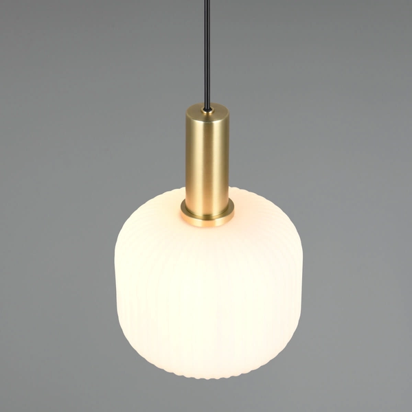 Lampa wisząca DIVA 319800108 pojedyncza metalowa czarny złoty biały