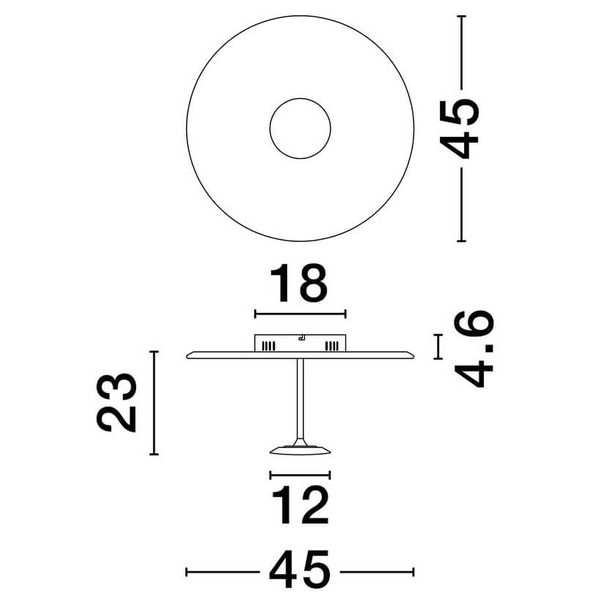 Plafon do jadalni COLCHANI LE44667 LED 15W 3000K plate dysk biały