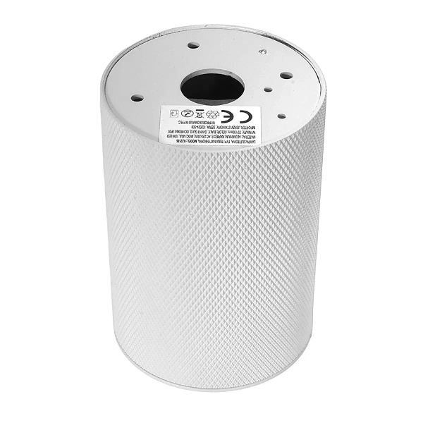 Sufitowa lampa downlight 1381 tuba do salonu metalowa biała