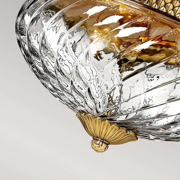 Szklany plafon Plantation HK-PLANTATION-FL-BB Hinkley przezroczysty mosiądz