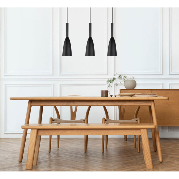 Wisząca LAMPA hygge SOLIN LP-181/3L BK Light Prestige metalowa OPRAWA na listwie ZWIS kaskada czarna