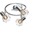 Industrialna LAMPA sufitowa XARA I 54802-3 Globo metalowa OPRAWA druciany plafon reflektorki spirala chrom