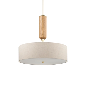 Wisząca lampa z abażurem Natura NAT-ZWD-4 (Z) ekologiczna lniana