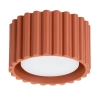 Plafon okrągły AURA SL.1802 ryflowany metalowy terakota