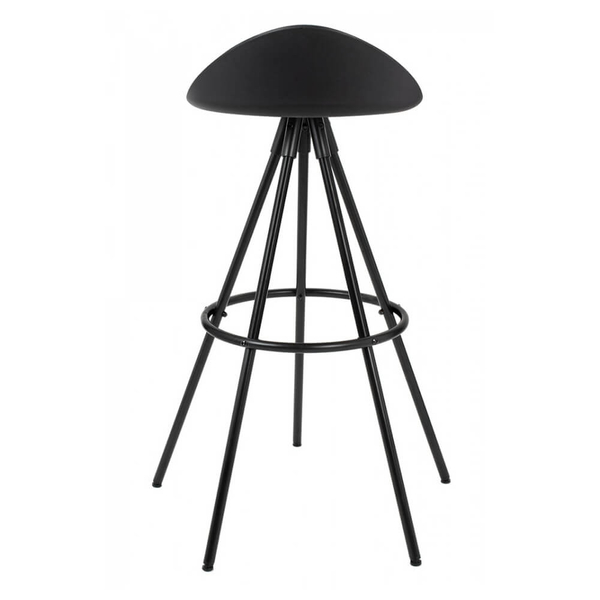 Krzesło barowe z ekoskóry Lanza 301-CCV King Home metalowe czarny