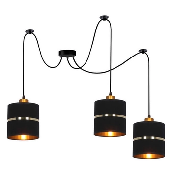 Lampa wisząca Assam 33-17772 Candellux regulowana czarna złota